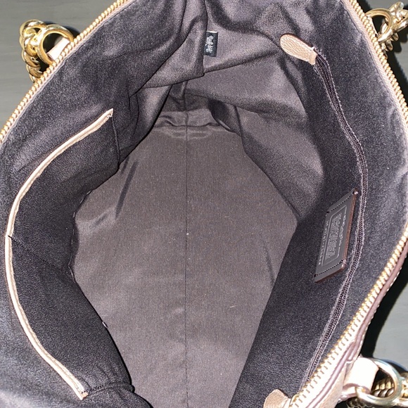 Coach Ava Chain Leather Tote - Picture 7 of 9